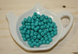 Glaskraal opaque - Turquoise - 6mm