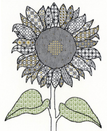 Blackwork Zonnebloem