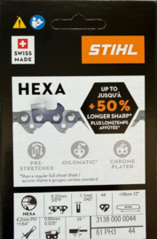 Stihl Rapid Hexa ketting (RH) 1.1mm | 3/8 | 44 aandrijfschakels | 35cm |Artnr  3138 000 0044