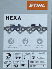 Stihl Rapid Hexa ketting (RH) 1.3mm | .325 | 67 aandrijfschakels | 40cm |Artnr  3140 000 0067
