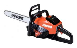 Actie!! ECHO DCS 1600 Accu kettingzaag  56v + Accu 4Ah en  Snellader + gratis 2 kettingen en 2 liter olie