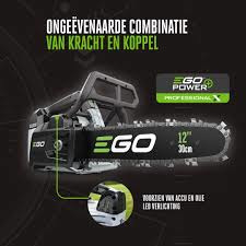 Ego CSX 3002 tophandle kettingzaag met 4Ah accu, snellader, gratis 2 stihl kettingen en 2 liter olie