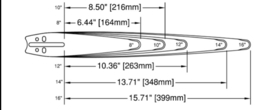 Cannon Carving Zaagblad Bar Dime Tip 30cm multi mount Artnr ccd-c1-12-50