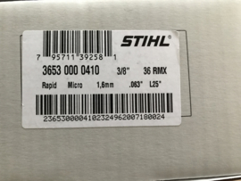 Stihl RMX Schulp/ Rip ketting op rol | 1.6mm | 3/8 | 7.5 meter | 410 schakels | 3653 000 410