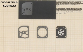 Membraamset passend op Zama vervangt RB-11 passend op Pakking en membraanset ZAMA voor carburatoren gemonteerd op STIHL BG55, BG85, SH55, HS45, FS450. Vervangt origineel: GND50