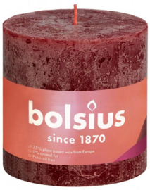 Bolsius	 - Rustiekkaars shine 100/100 Velvet Red