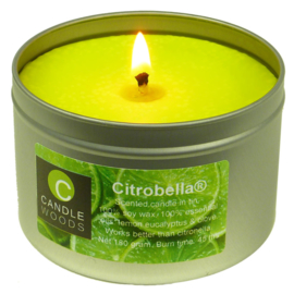 Citrobella® Citronella kaars in blik met vensterdeksel en katoenlont 180 g