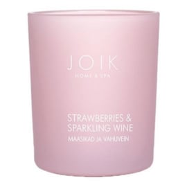 Joik - Geurkaars  Soywax Geurkaars Strawberry &  Sparkling Wine 150 gram.