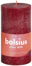 Bolsius	- Rustiekkaars shine 100/50 Velvet Red