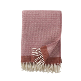 Wollen plaid Harald dusty rose/copper