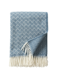 Blauw plaid Klippan Pampas blauw