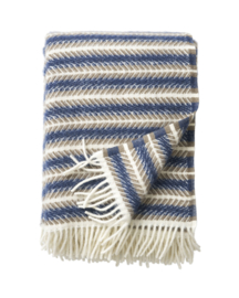 Wollen deken Oscar multi blauw