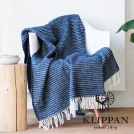 Lamswollen Klippan plaid  Ralph blauw