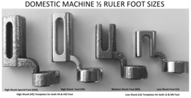 Westalee Ruler foot starter set inclusief 12" Arc ruler