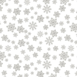 Quilters Flour White on White Snowflake - 9433