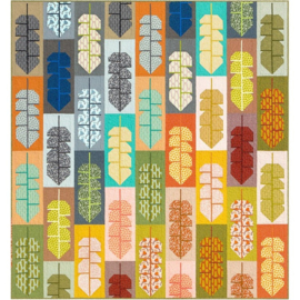 Quiltpatroon - Leafy by Elizabeth Hartman