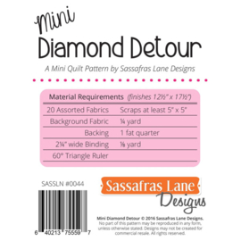 Mini Quiltpatroon - Diamond Detour