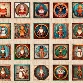 Santa's Workshop Chritmas Caractar Picture Panel - 31070X