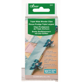 Clover Triple Wide Wonder Clips - 12 stuks