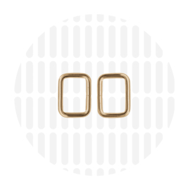 Zipper zoo Rechthoekige ring 15 mm