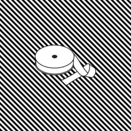 Bias Binding 25 mm - zwart/wit