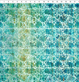 Evanescence Grunge Floral Teal - 13EV1