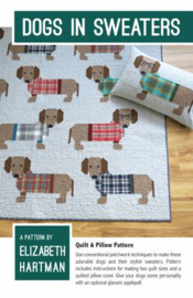 Quiltpatroon by Elizabeth Hartman - Dogs in Sweaters