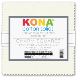 Charm Pack Robert Kaufman - Kona Cotton Snow