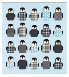 Quiltpatroon by Elizabeth Hartman - Penguin Party