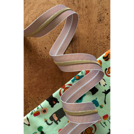 Sassafras Lane -  Rits van de rol maat 5 / lichtbruine streep