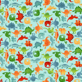 Dino Friends Fitted Scatter Blue  - 2537B