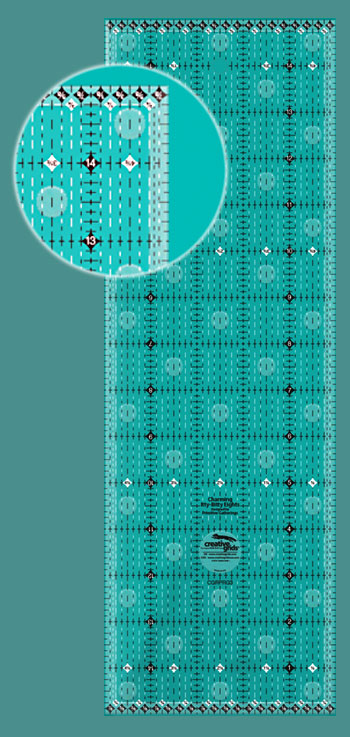 Creative Grids Charming Itty Bitty Eights ruler  - CGRPRG3