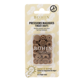 Bohin Finger Snap Buttons - beige