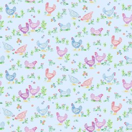 Hello Spring Happy Hens Blue - 084B