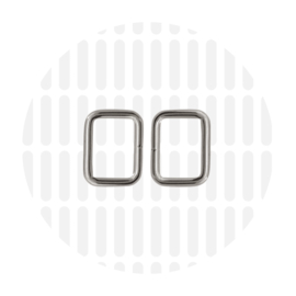 Zipper zoo Rechthoekige ring 15 mm