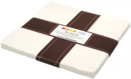 10 x 10 Pack Robert Kaufman  - Kona Cotton Snow