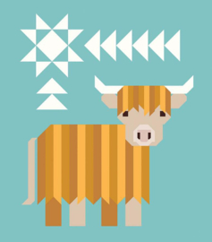 Quiltpatroon - Cattle Cal A Highland Coo