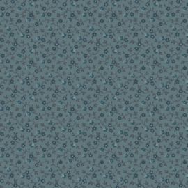 Midnight Bloom Little Flower Teal Blue - 11264Q