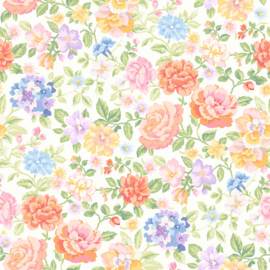 Gathering Sun Floral White Multi - 11190WZ