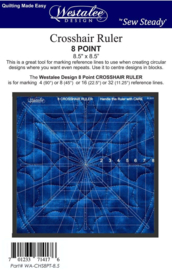 Westalee Crosshair ruler 8 point - 8,5 inch