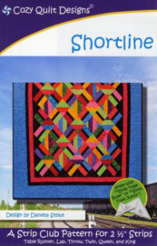 Quiltpatroon - Shortline (gebruik de Strip Tube ruler)