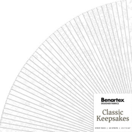 Jelly Roll Benartex  - Classic Keepsakes White