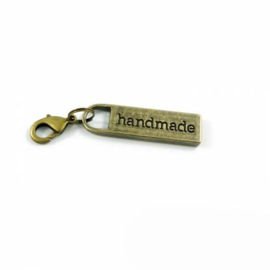 Handmade label - zipper pull