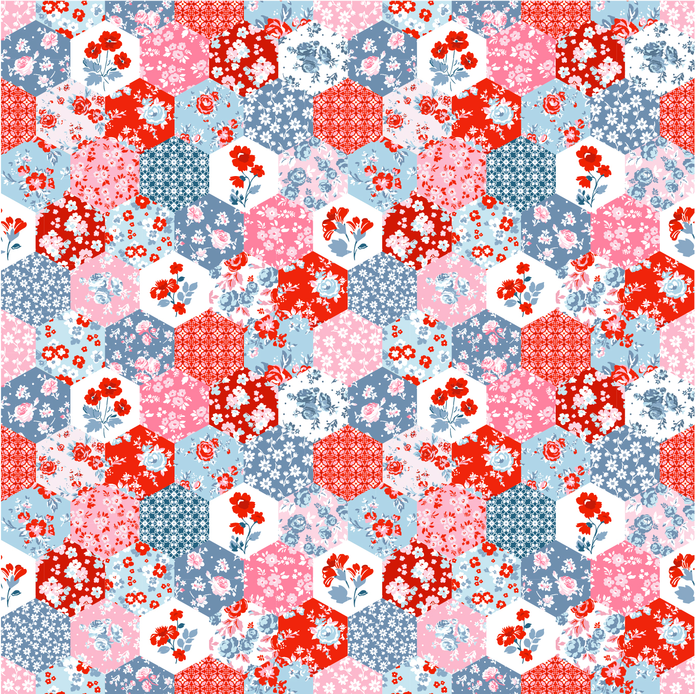 Elise Quilted Roses - 25516