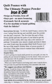 Quilt Pounce Pad - White