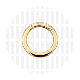 Zipper Zoo O-ring met musketon sluiting - 25 mm/goud
