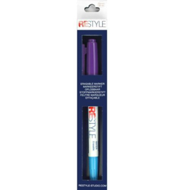 Restyle Oplosbare Markeerstift - paars en blauw in één