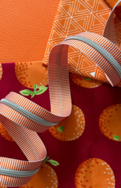 Sassafras Lane -  Rits van de rol maat 5 / oranje streep