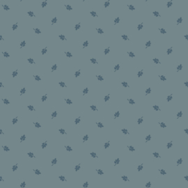 Midnight Bloom Falling Leaves Teal Blue - 11267Q