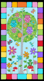 Hoot Hoot Family Tree Panel - 9759/B